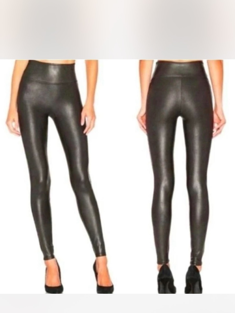 SPANX Faux Leather Leggings in Black
